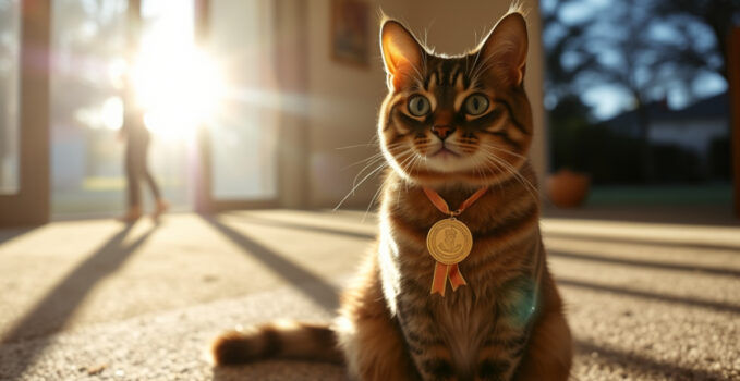 médaille pour chat