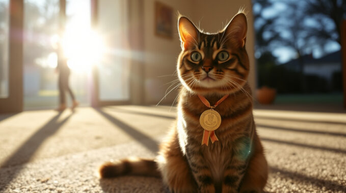 médaille pour chat